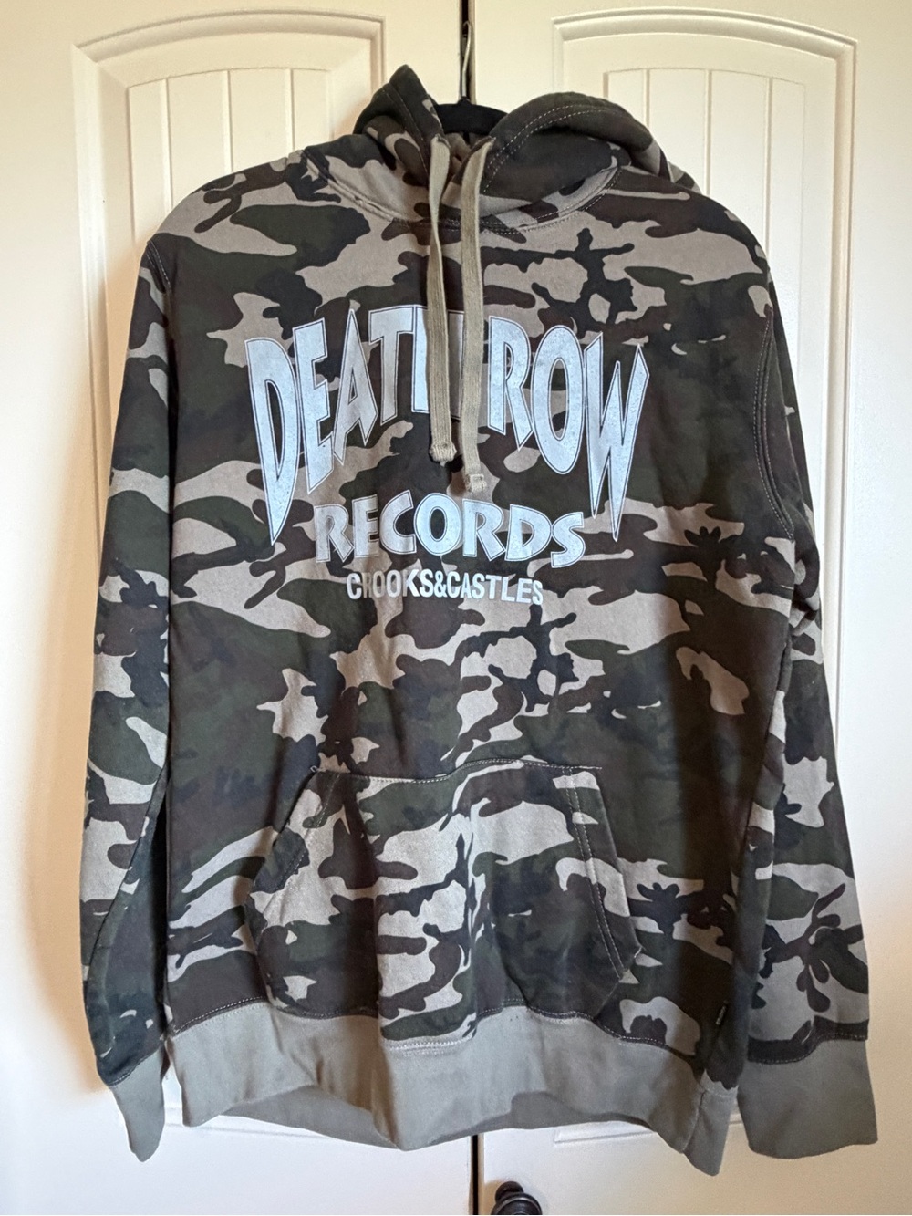 Death Row Records Camo Pullover Hoodie - Men's Green Camouflage